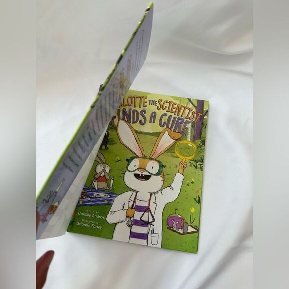 Charlotte the Scientist Finds a Cure Hardcover Book by Camille Andros Bunnies - Picture 7 of 8